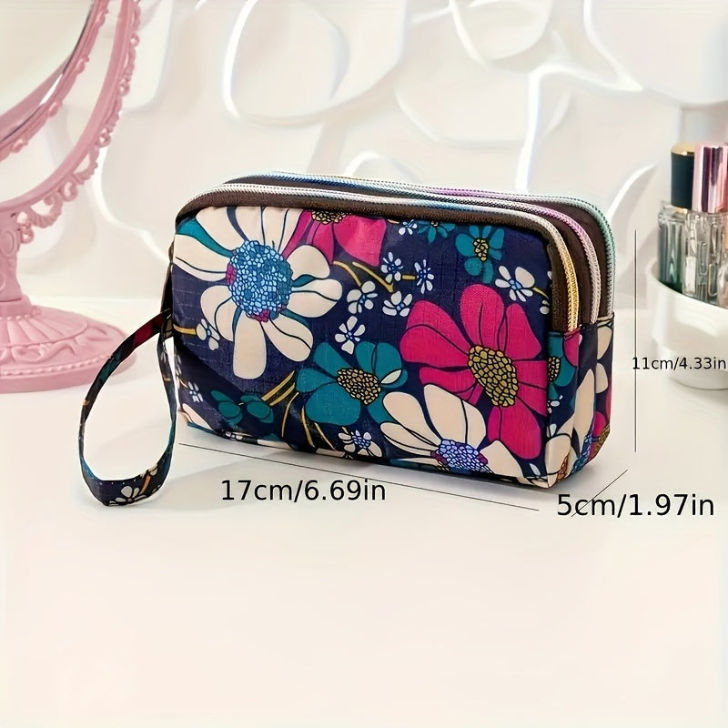 Women's Wallet – for Everyday Use, Floral Layer Zipper Multi Compartment – detail view 9
