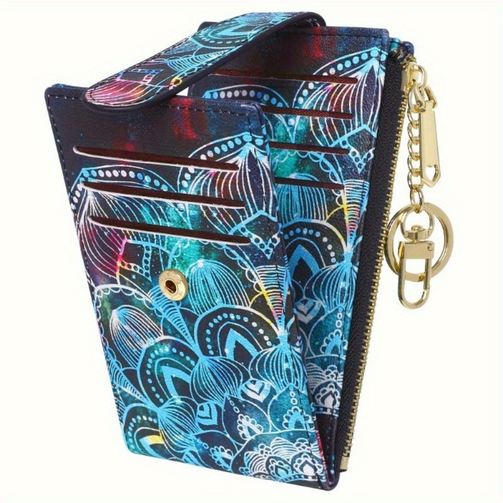 Women's Wallet – Foldable, Rfid Zipper Coin Colorful Mandala – detail view 14
