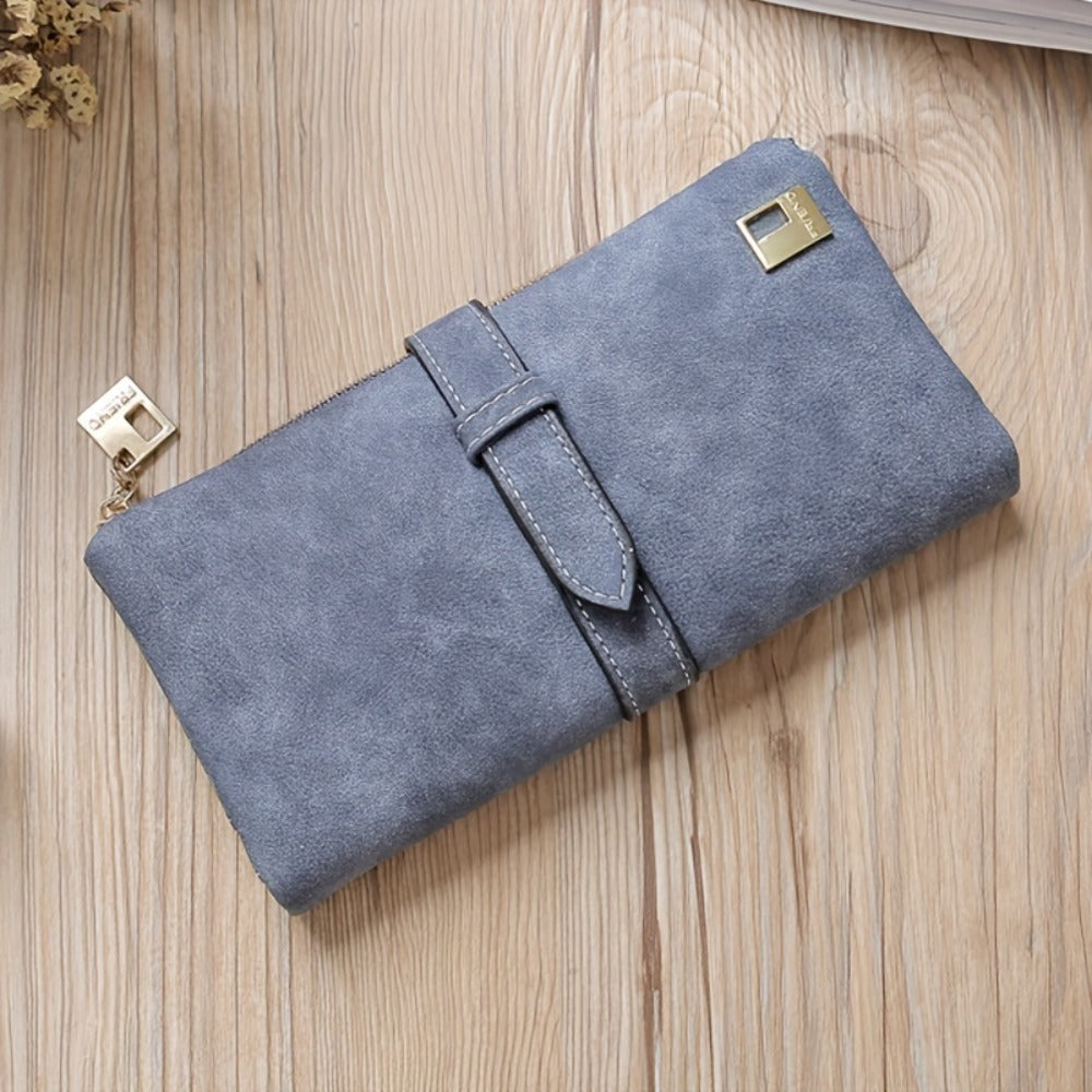 Women's Wallet – Frosted Long Clutch Retro Buckle – detail view 8