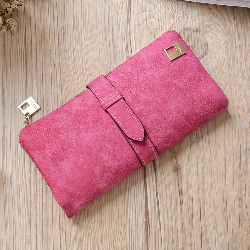 Women's Wallet – Frosted Long Clutch Retro Buckle – detail view 17