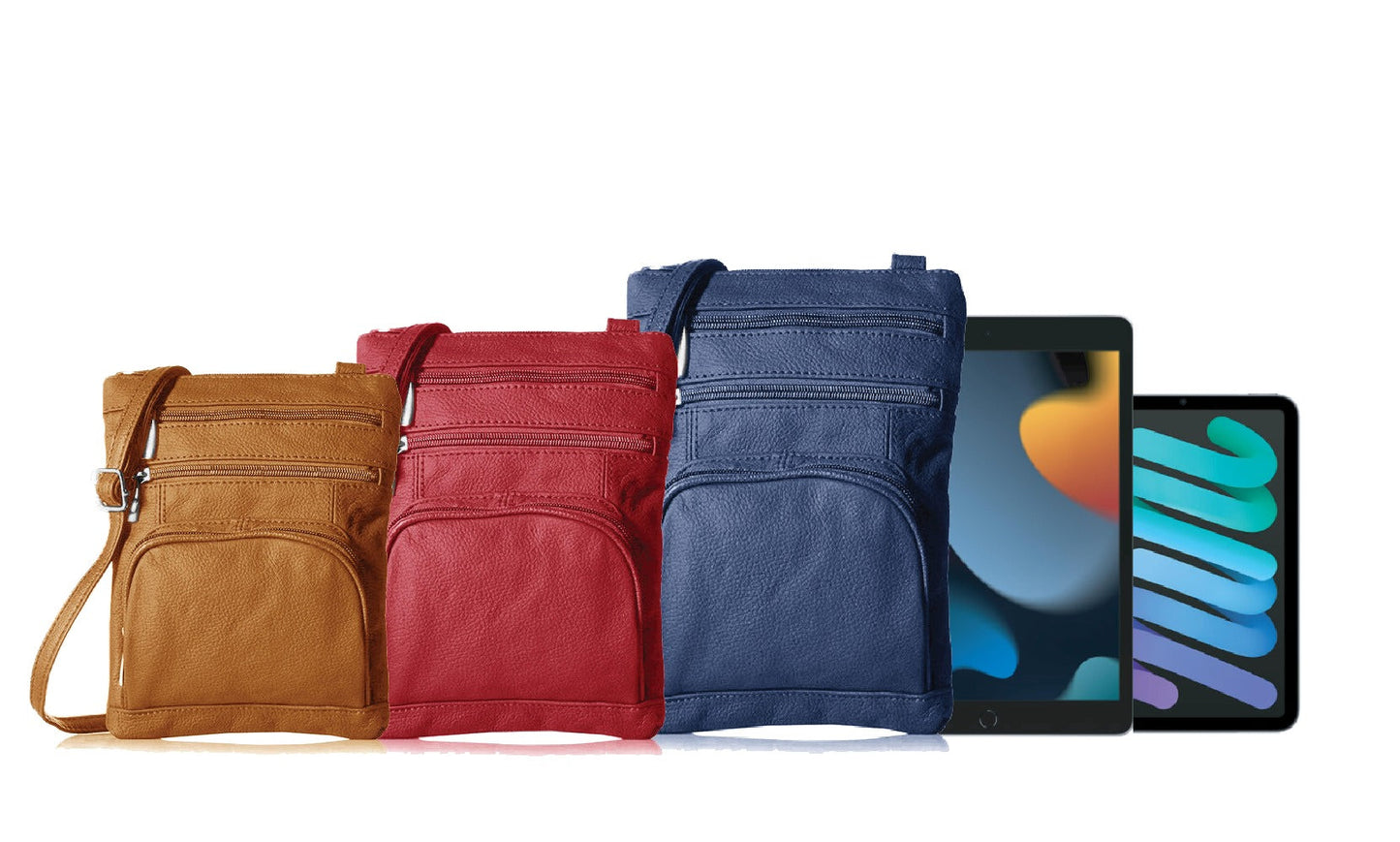 Women's Wallet – Genuine Leather, Multi Pocket, Adjustable Strap – detail view 96