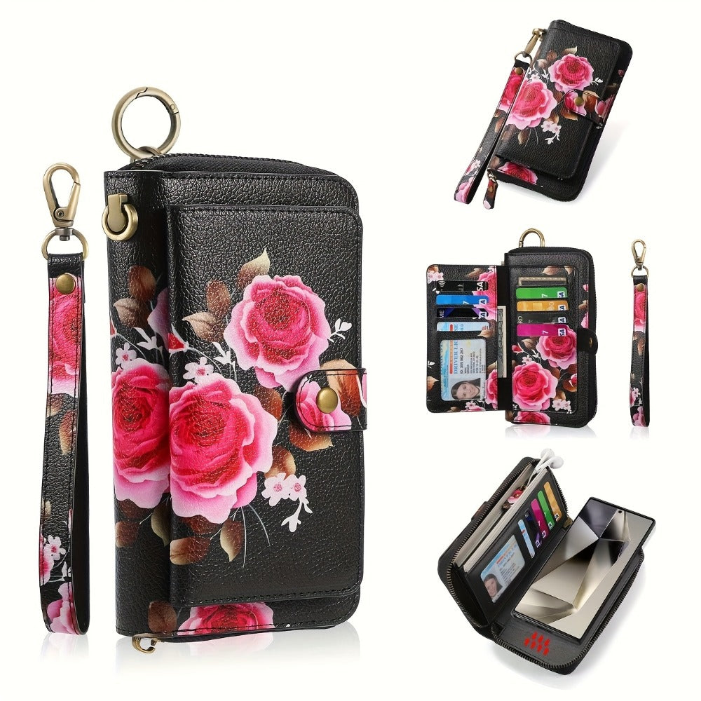 Women's Wallet – Large Capacity, Flower Pattern Long Clutch Large – detail view 2