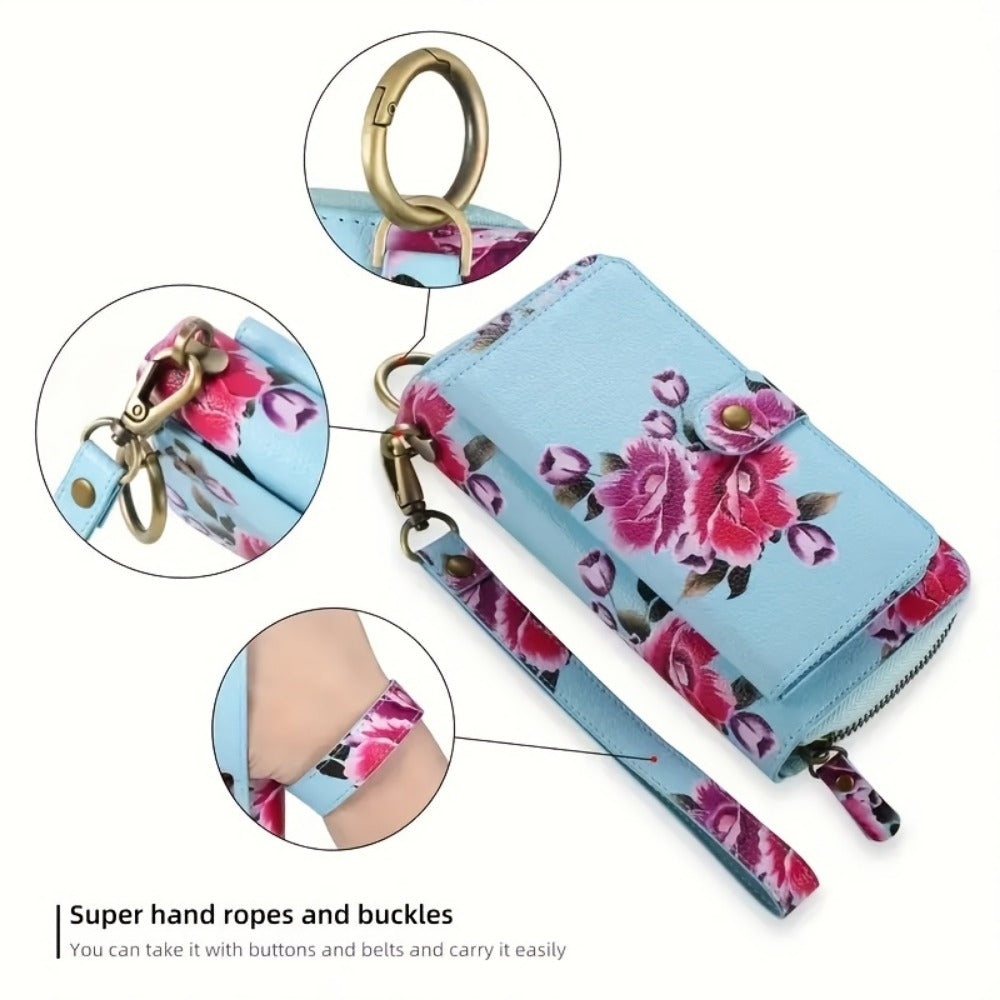 Women's Wallet – Large Capacity, Flower Pattern Long Clutch Large – detail view 7