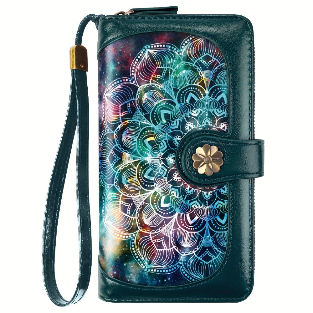 Women's Wallet – Large Capacity, Mandala Print Zipper Large Capacity – detail view 5