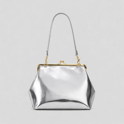 Women's Wallet – Large Metal Frame Clasp Clutch – detail view 14