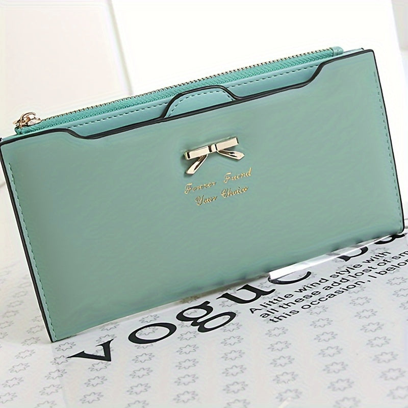 Women's Wallet – PU Leather, Bowknot Long Pu Leather Zipper – detail view 12