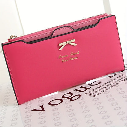 Women's Wallet – PU Leather, Bowknot Long Pu Leather Zipper – detail view 11