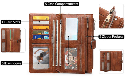 Women's Wallet – PU Leather, RFID Blocking – detail view 19