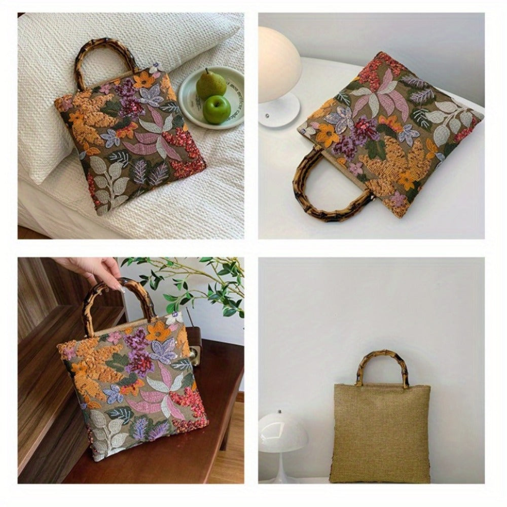 Women's Wallet – Retro Bamboo Handle Embroidery Sequin – detail view 11