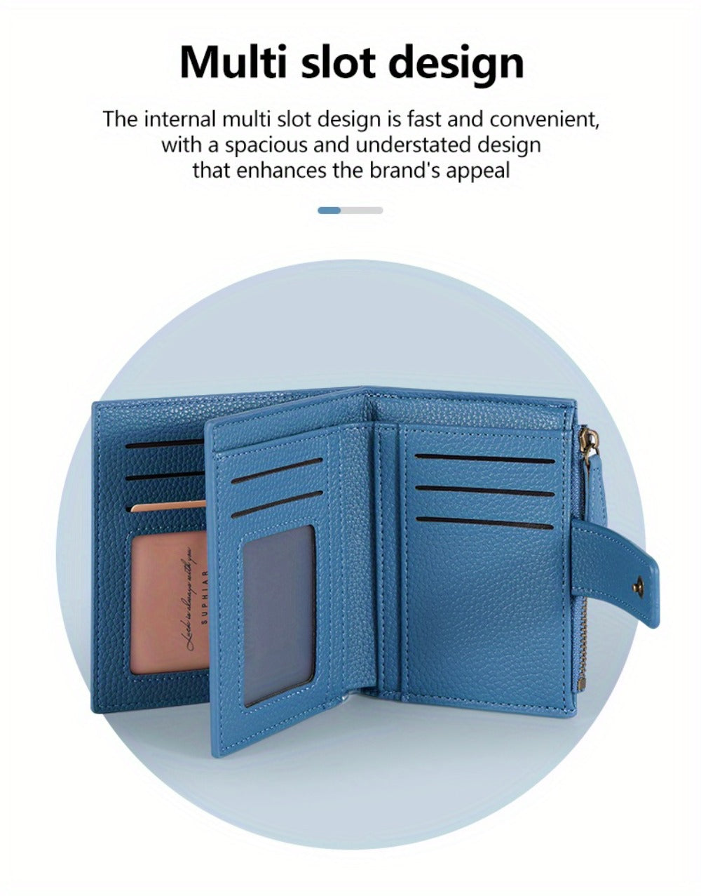 Women's Wallet – RFID Blocking, Rfid Blocking Bifold Slim Zipper – detail view 11
