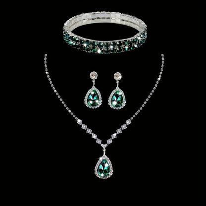 Women's Wallet – Rhinestone Evening Clutch Set Bracelet – detail view 10
