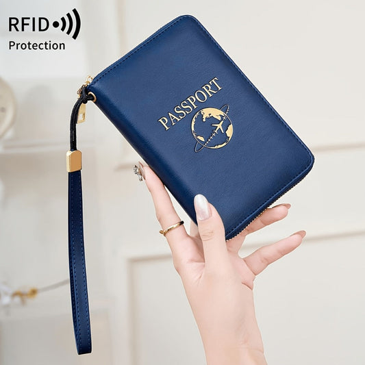 Women's Wallet – for Travel & Everyday Use, Rfid Bifold Zipper Passport Organizer – front view