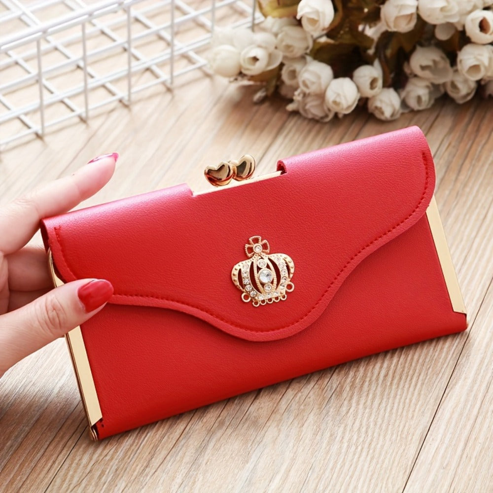 Women's Wallet – Trifold Clutch Rhinestone Crown Luxury – detail view 5