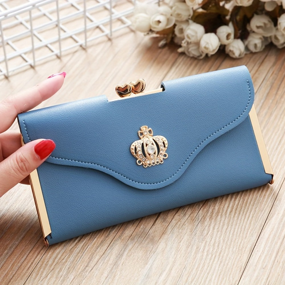 Women's Wallet – Trifold Clutch Rhinestone Crown Luxury – detail view 7