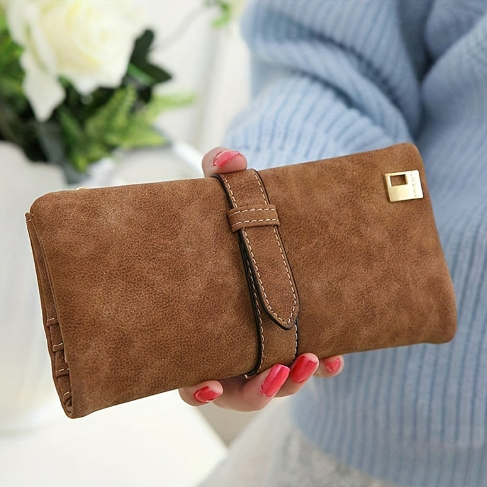 Women's Wallet – Vegan Leather, Vegan Leather Long Solid Color – detail view 6
