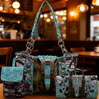 Women's Wallet – Western Camouflage Set Concho Buckle – detail view 24