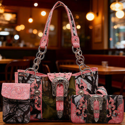 Women's Wallet – Western Camouflage Set Concho Buckle – detail view 22