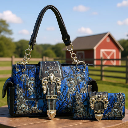 Women's Wallet – Western Style Embroidered Set Faux – detail view 14