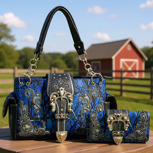 Women's Wallet – Western Style Embroidered Set Faux – detail view 14