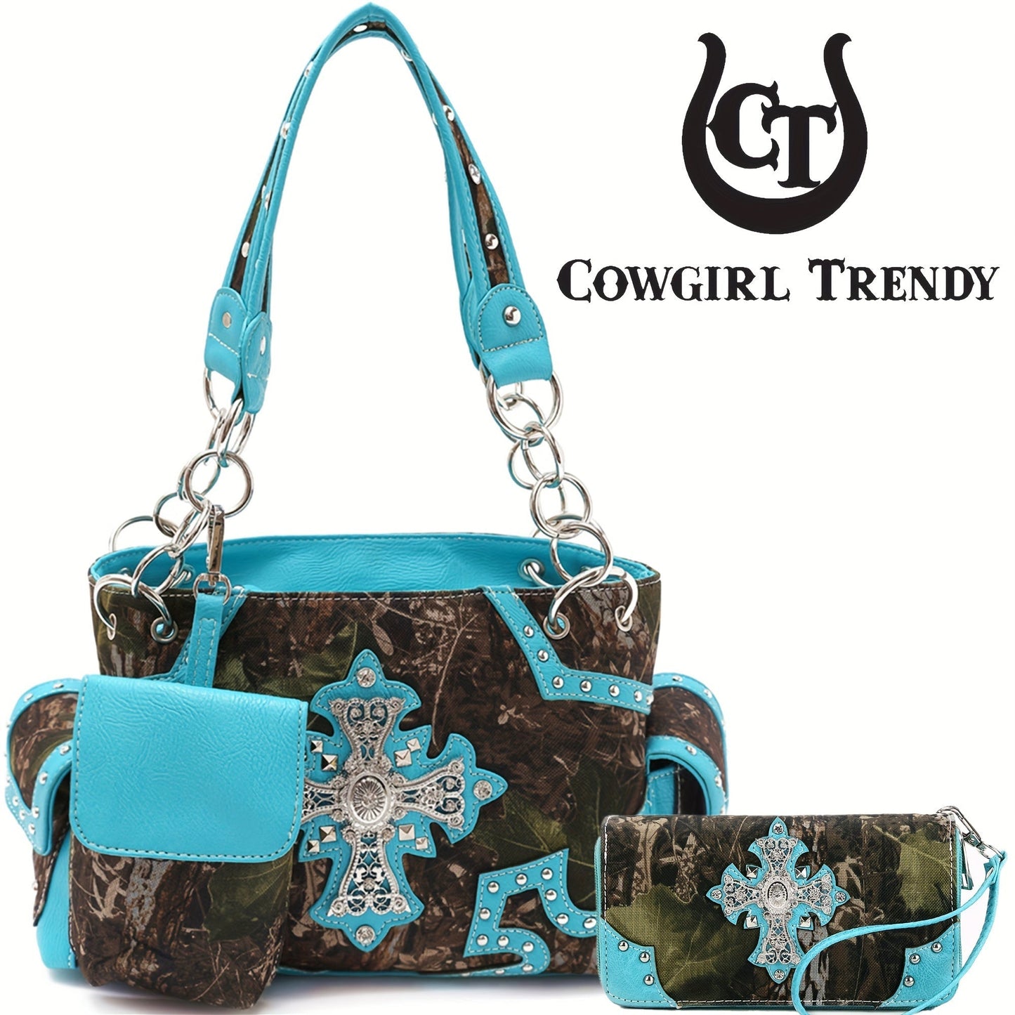 Women's Wallet – Western Studded Faux Leather Concealed – detail view 21
