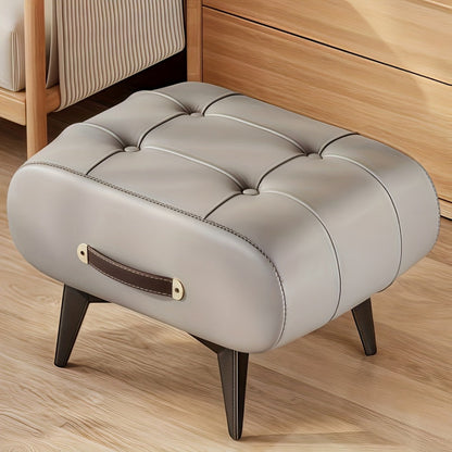 Wood Metal Ottoman with Footrest for Comfortable Everyday Seating in Living Room detail image - detail view 11