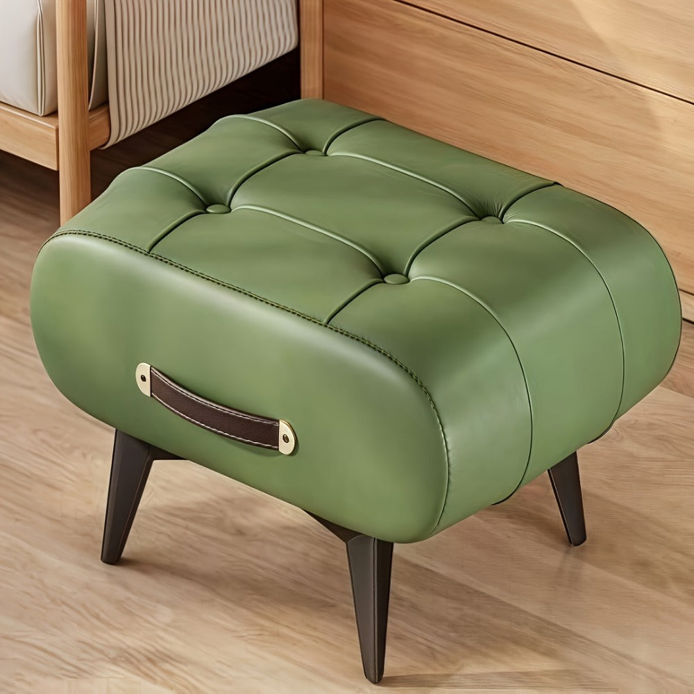 Wood Metal Ottoman with Footrest for Comfortable Everyday Seating in Living Room detail image - detail view 12