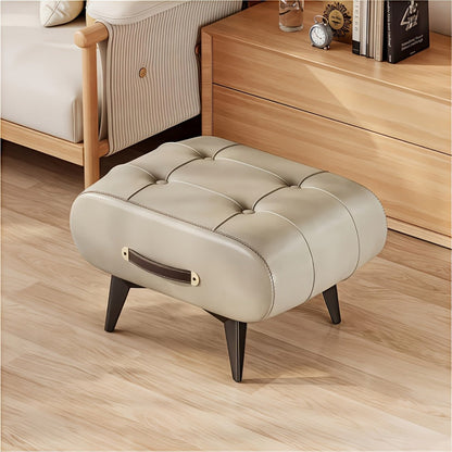 Wood Metal Ottoman with Footrest for Comfortable Everyday Seating in Living Room detail image - detail view 9