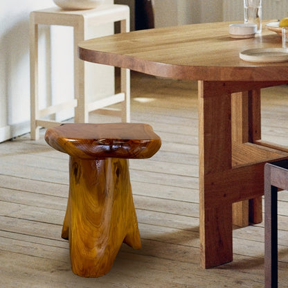 Wood Stool with Side Table for Comfortable Everyday Seating in Living Room detail image - detail view 12
