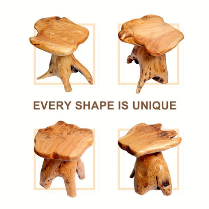 Wood Stool with Side Table for Comfortable Everyday Seating in Living Room detail image - detail view 3