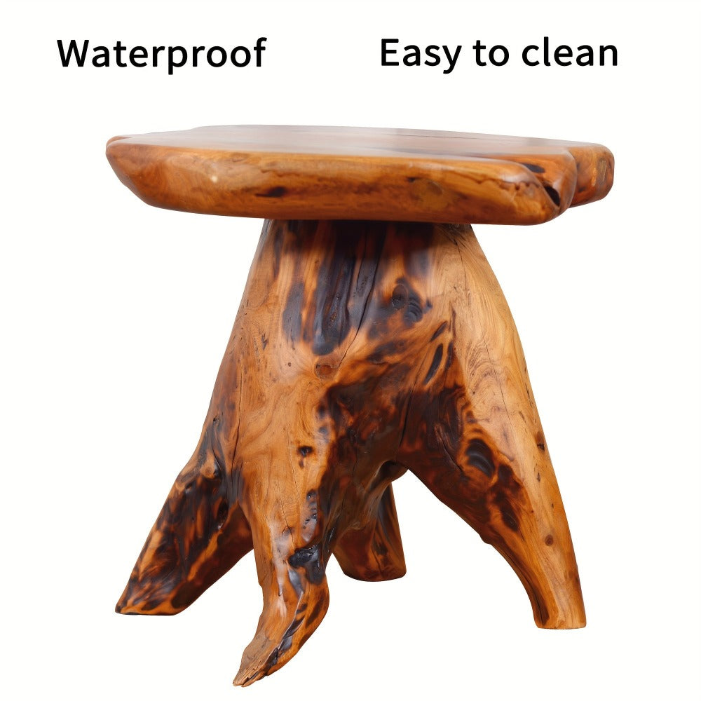 Wood Stool with Side Table for Comfortable Everyday Seating in Living Room detail image - detail view 4