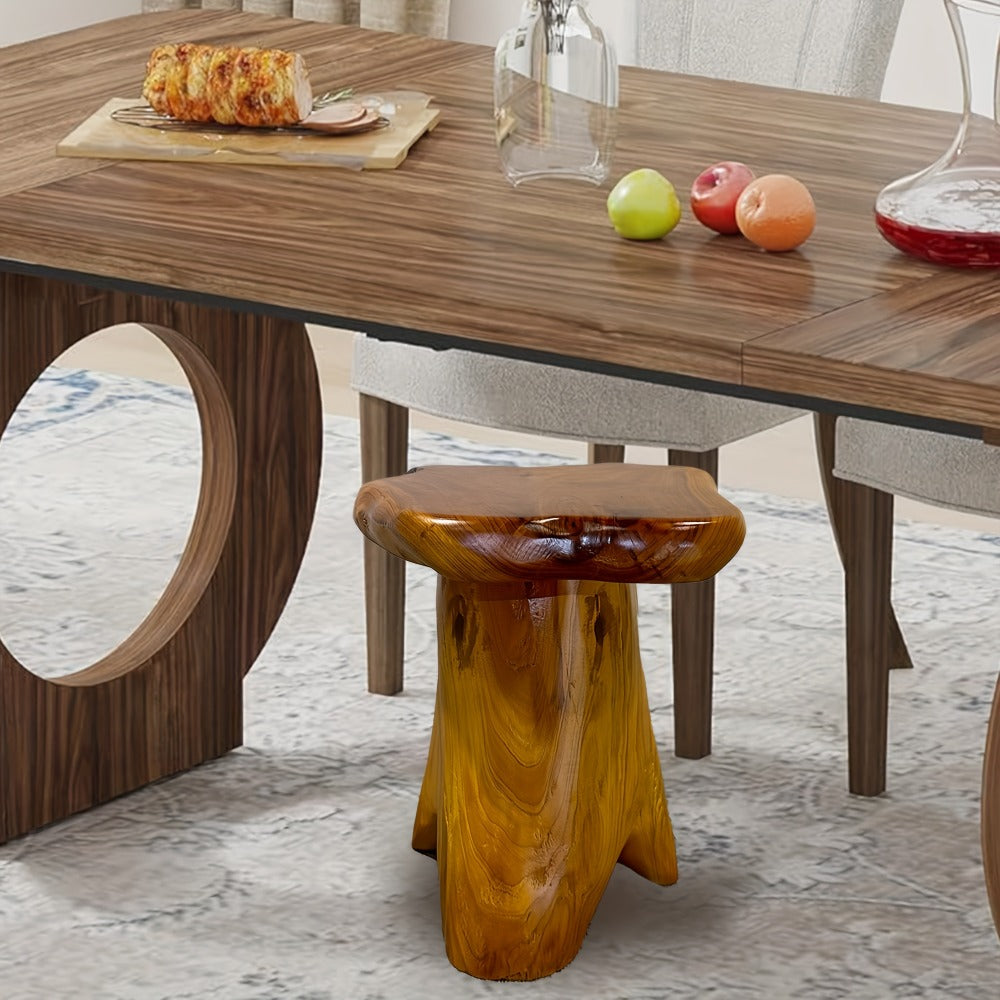 Wood Stool with Side Table for Comfortable Everyday Seating in Living Room detail image - detail view 5