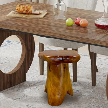 Wood Stool with Side Table for Comfortable Everyday Seating in Living Room detail image - detail view 5
