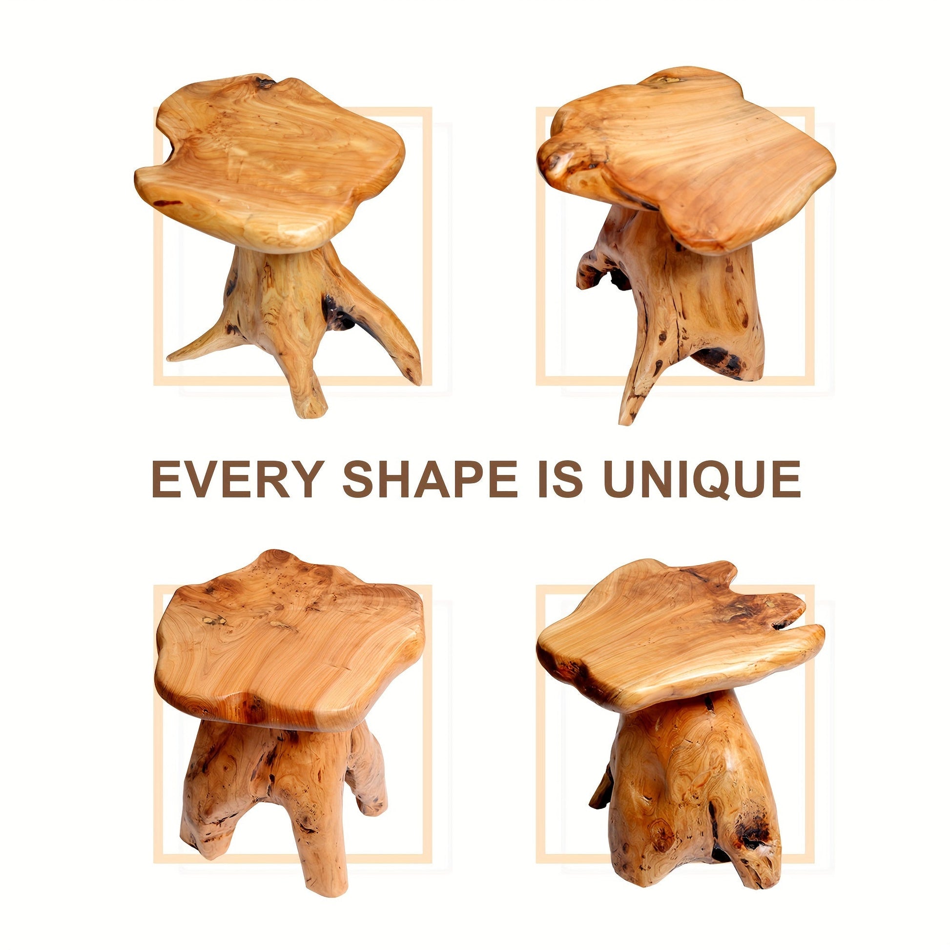 Wood Stool shown in the Fir solid wood stool option