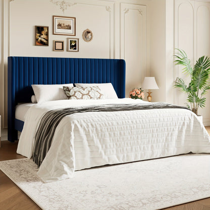Bed Frame shown in the Blue, King option