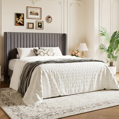 Bed Frame shown in the Light Grey, Full option