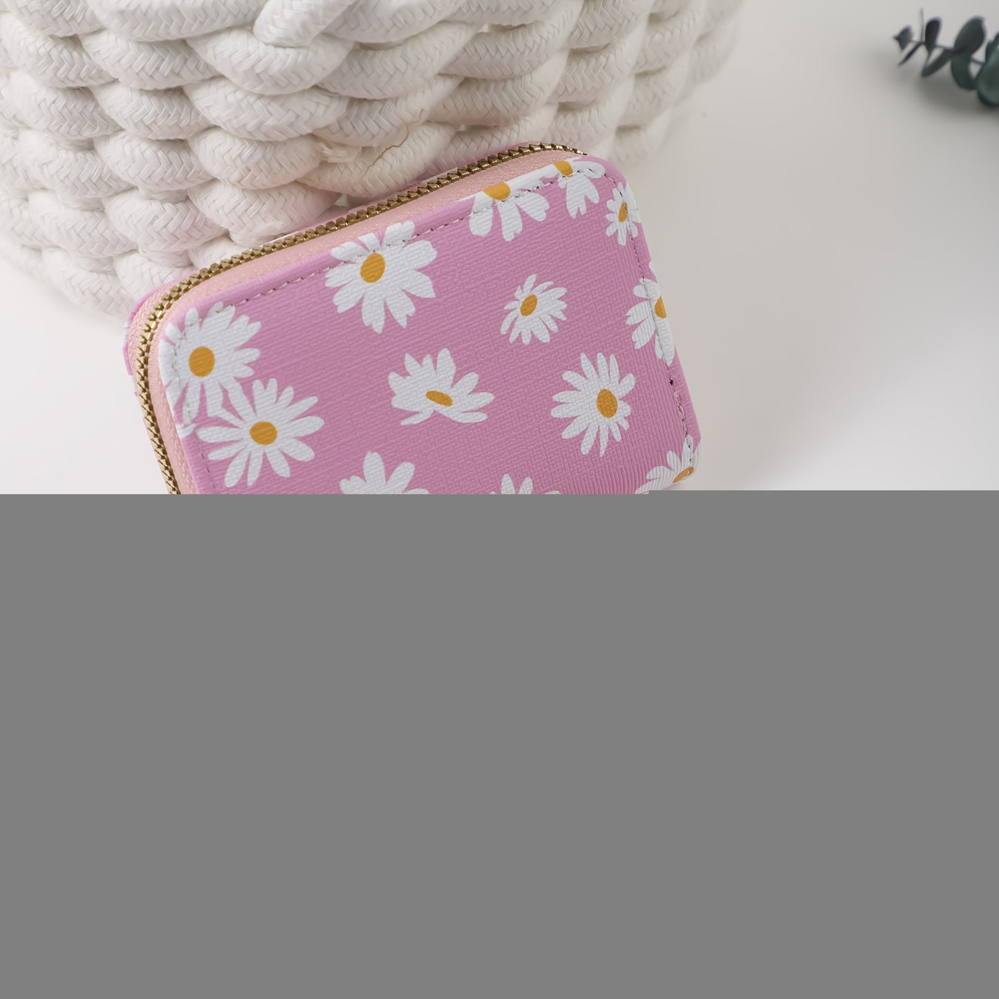 Wristlet Keychain - Card Holder - Daisy Beaded Accordion Zipper Pouch with Multi-Card Slots - product detail view 12