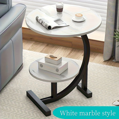 Side Table shown in the White Marble Pattern option
