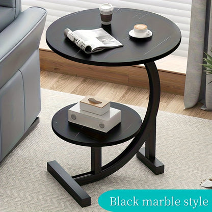 Side Table shown in the Black Marble Pattern option