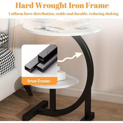 Wrought Iron Side Table, Bedside End Table for Work, Display, and Everyday Use detail image - detail view 4