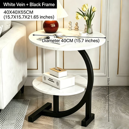 Side Table shown in the Double-layer upgraded light oak grain color option