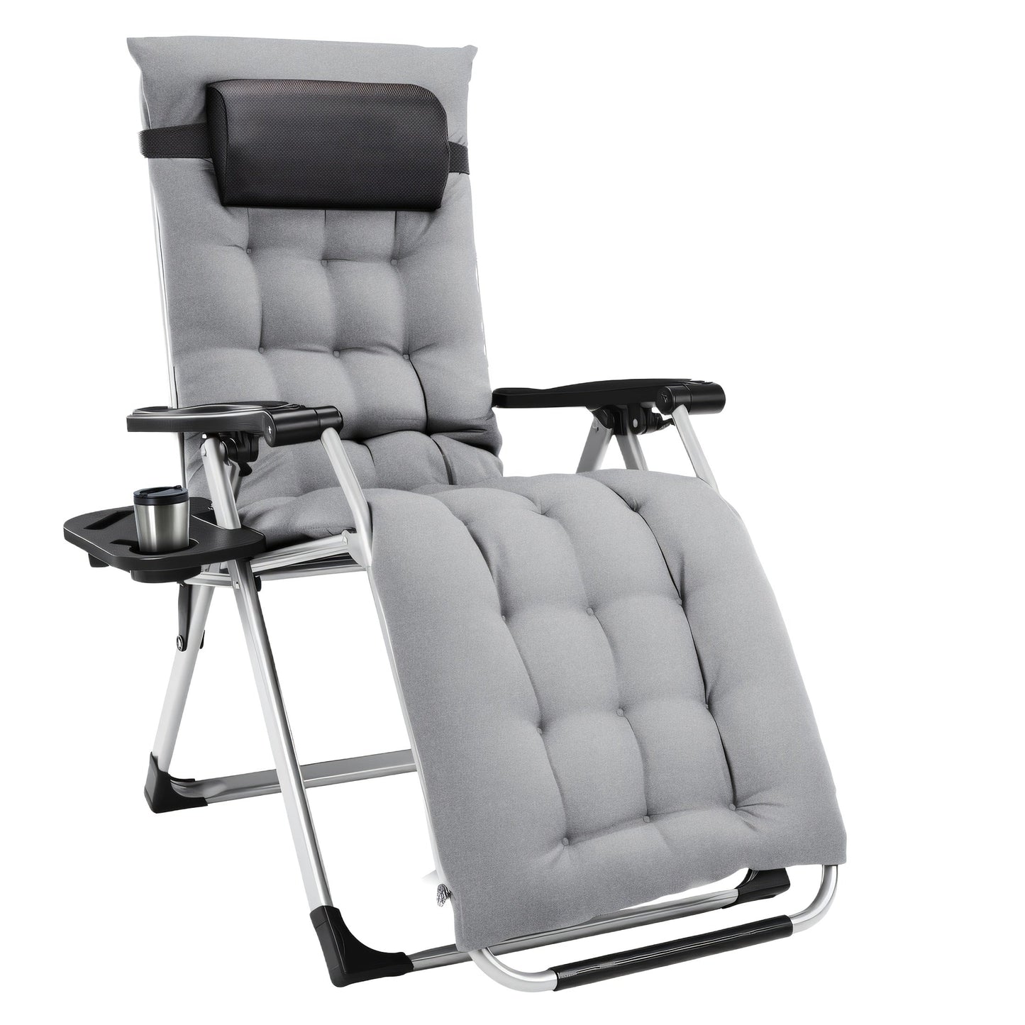 Outdoor Lounge Chair shown in the 1Pack Upgraded Grey option