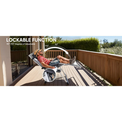 Zero-Gravity Foldable Zero Gravity Recliner with Cup Holder and Removable Cushions detail image - detail view 11